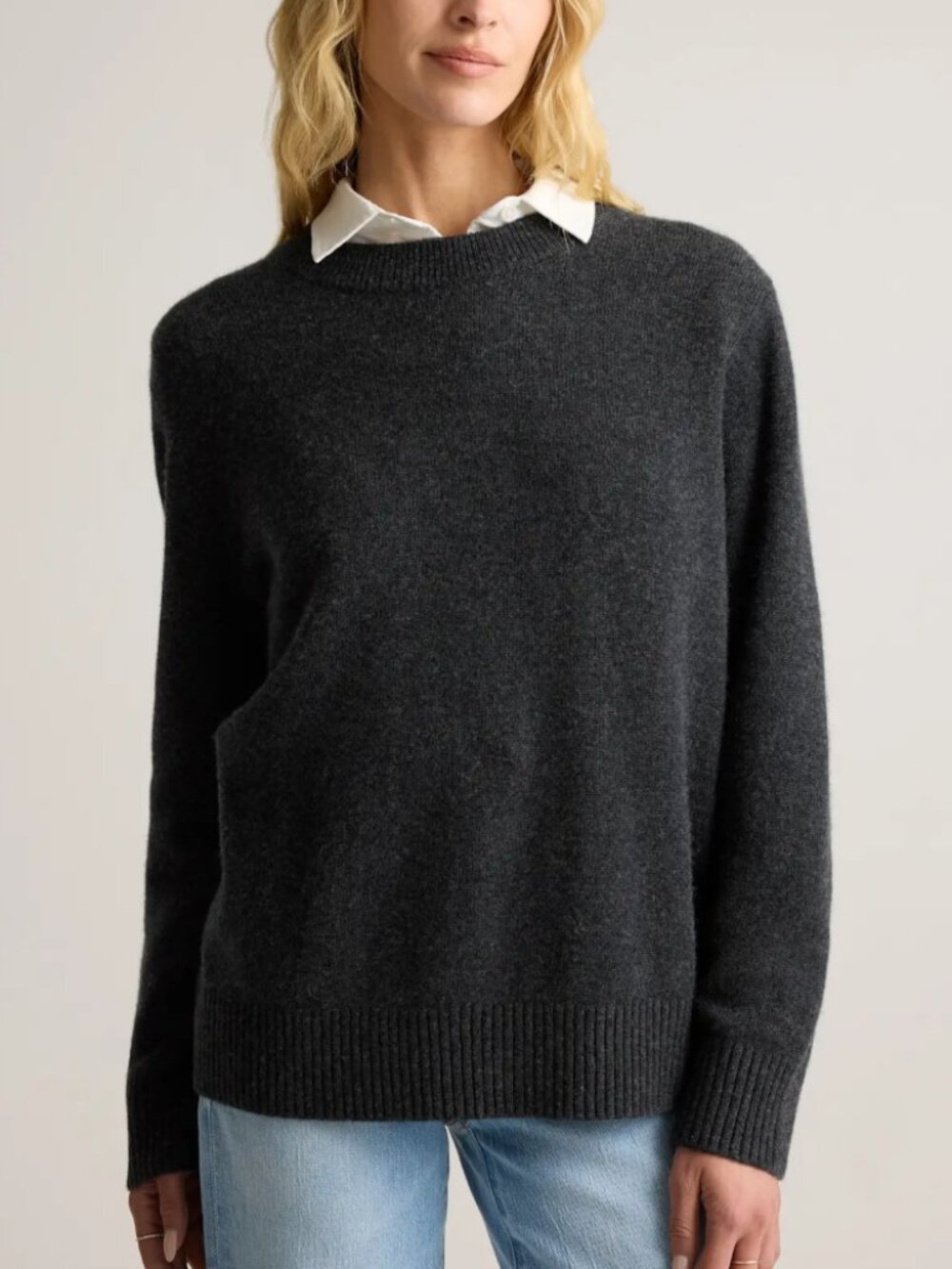 Quince Mongolian Cashmere Oversized Sweater In Charcoal Women's Size S (NWT)